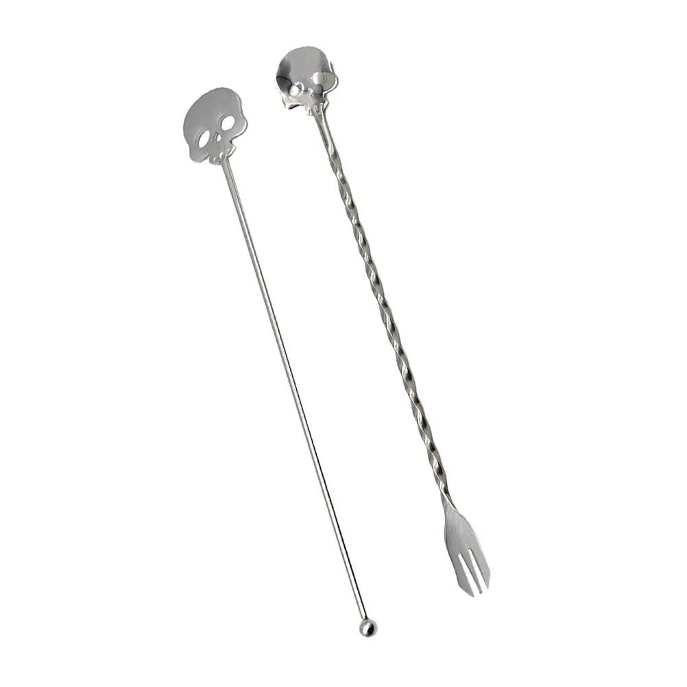 

Mixer Stick Spoon Stainless Steel Tool Swizzle Sticks for Cocktails Beverage Stirrer Coffee Spoons Heat Resistant Lightweight