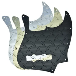 Dopro 10 Hole Modern-Style Metal Diamond Plate J Bass Pickguard Aluminium Anodized JB Pickguard Fits American Fender Jazz J Bass