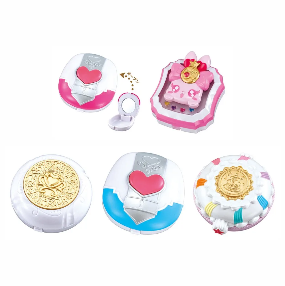 Genuine Bandai Pretty Cure Gacha Toys All Star Transformation Mirror Box Ornament Anime Model Ornaments Action Figure Toys Gifts