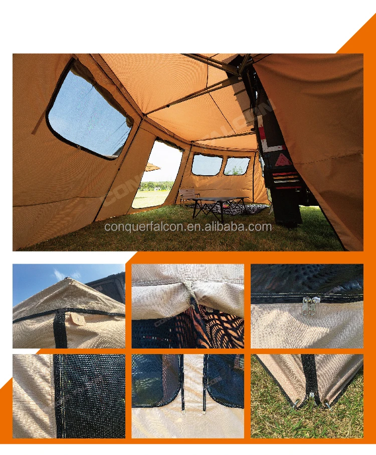 Quick Install 270 Degree Outdoor Car Tent Easy-to-Use Awning With Walls For Pickup Trucks view 6