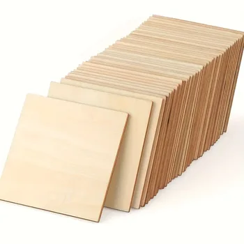 4x4cm Blank Wood Squares 1