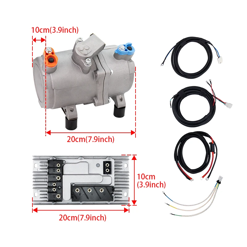 12V 24V Universal 4 Hole Auto Electric Air Conditioning Compressor for Car Van Street Rod Hot Classic AC Conditioner