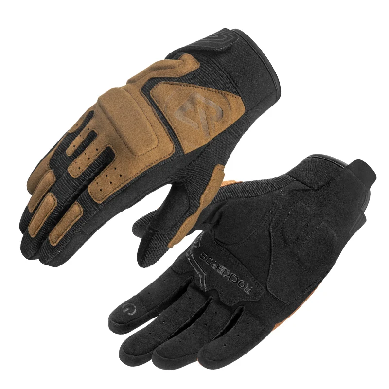 ROCKBROS Fahrradhandschuhe, atmungsaktiv, rutschfest, stoßfest, MTB, Rennrad, Vollfinger-Handschuhe, Polyester, bequeme Fahrradausrüstung