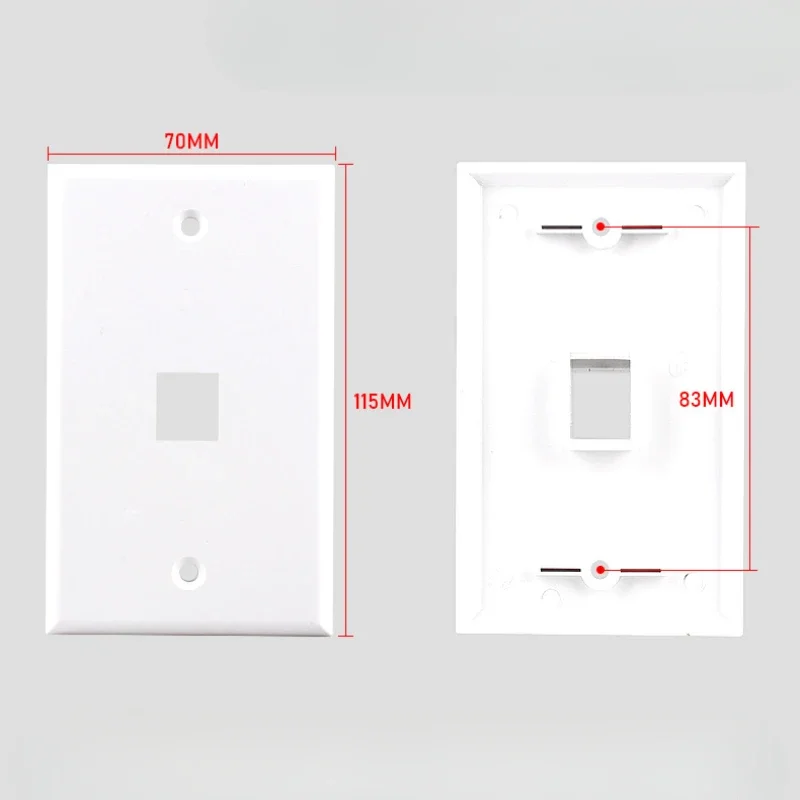 1PCS White setoKeystone jack 115 70mm American panel double-port information panel network module