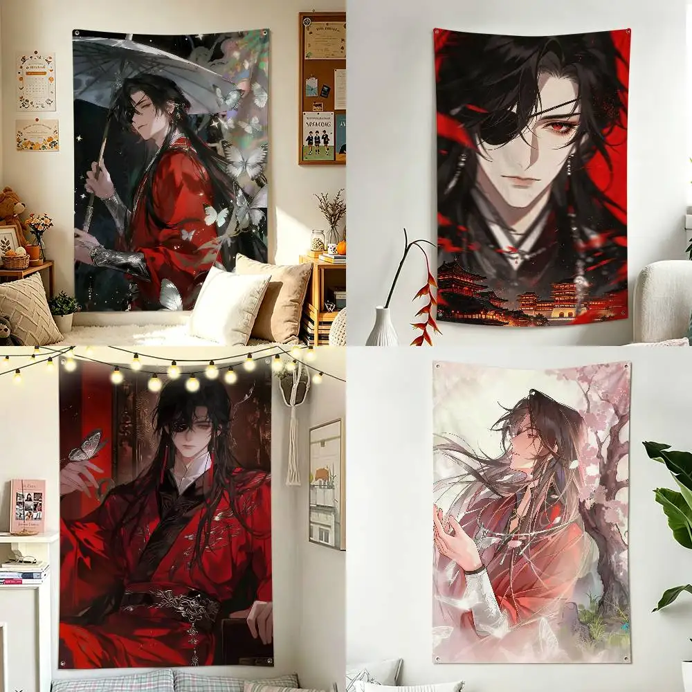 Hua Cheng Heaven Officials Blessing Vertical Flag Tapestry Wall Hanging Indoor Outdoor Home Decor