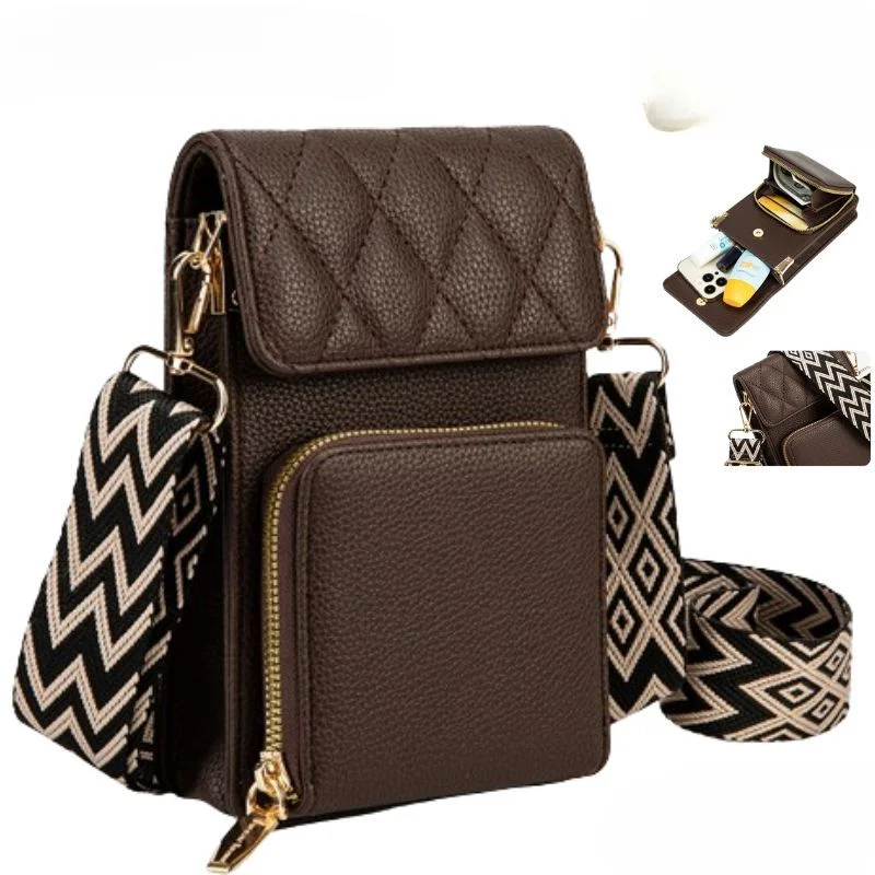 Wiosenna damska wszechstronna torba na ramię z szerokim paskiem na ramię Damska niszowa wysokiej klasy modna torba na telefon komórkowy typu crossbody