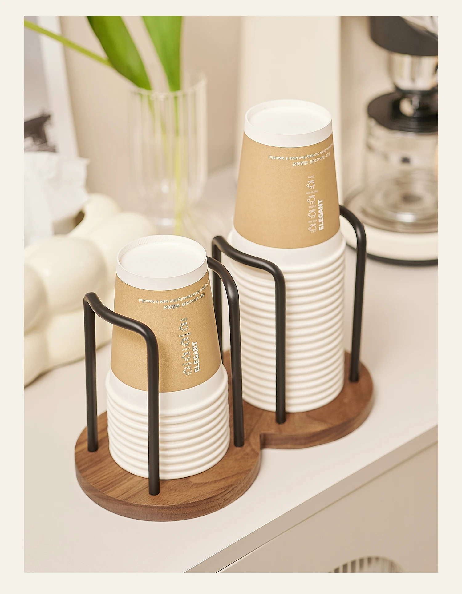 Küche Papier Tasse Halter Einweg Tassen Picker Multifunktionale Desktop Tasse Lagerung Rack Haushalt Kaffee Tasse Halter für Hause – Detail 7