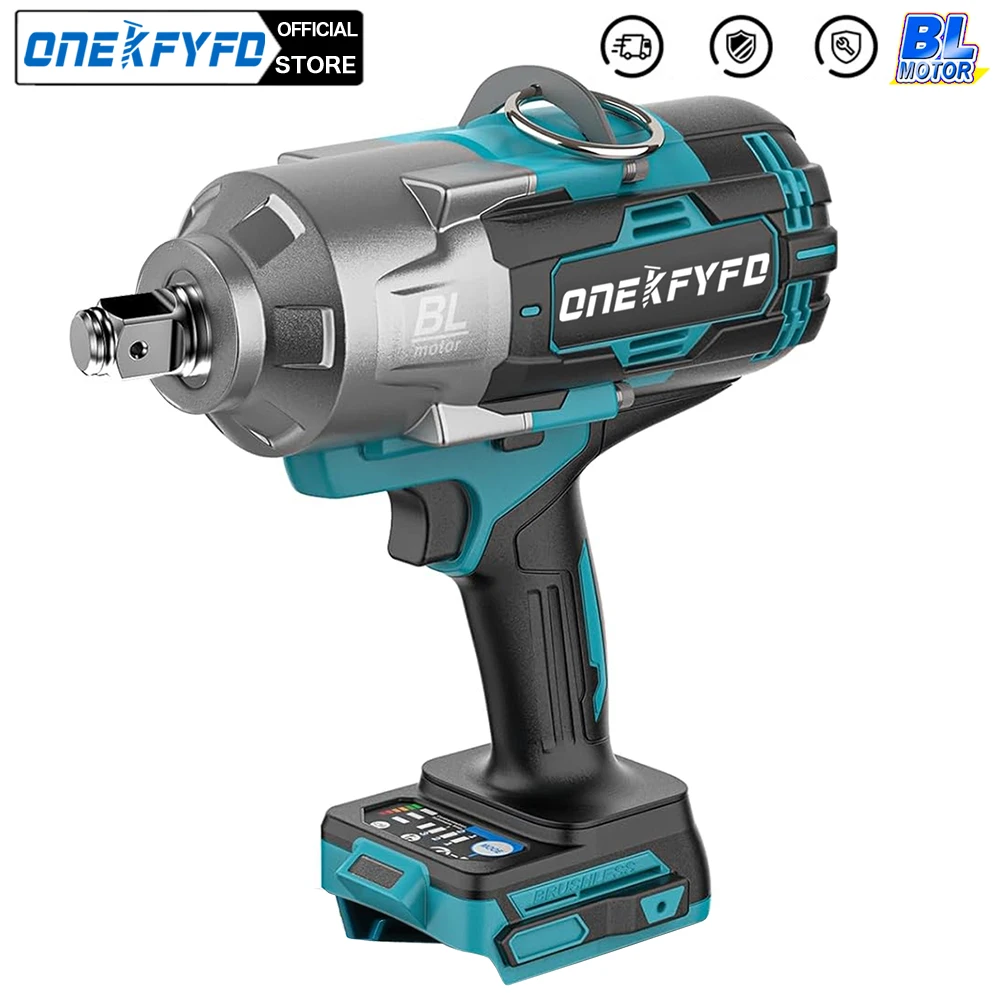 2100N.M Brushless Cordless Electric Impact Wrench Rechargeable 3/4