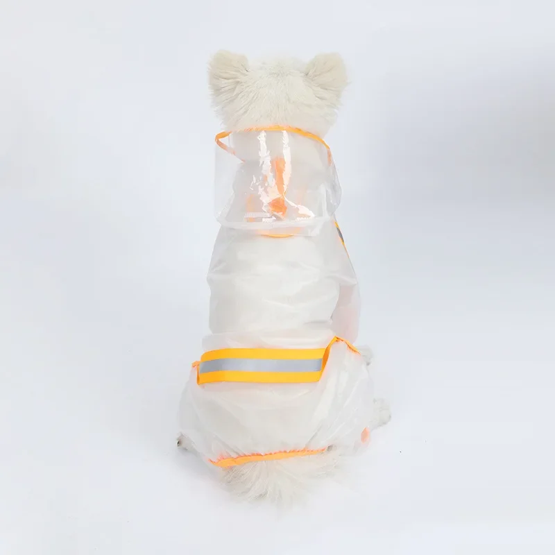 Pet Dog Raincoat Puppy Four Feet Hooded Transparent Waterproof Small Medium Large Dog Rain Out Clothes for Animals - view 5