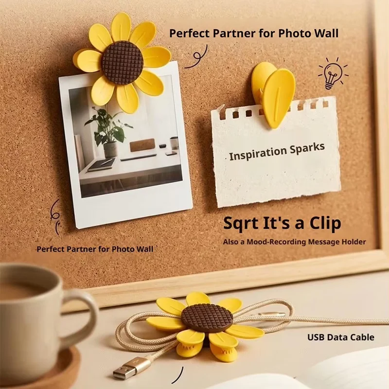 Cute Sunflower Magnetic Food S - Food Storage Notes recension och pris