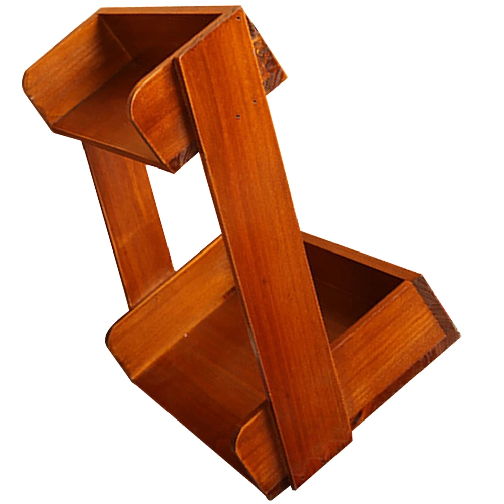 

Desk Wood Shelf Desktop Layered Storage Rack Large Capacity Organizer Makeup Skincare Display Shelf Tabletop Sundries Holder