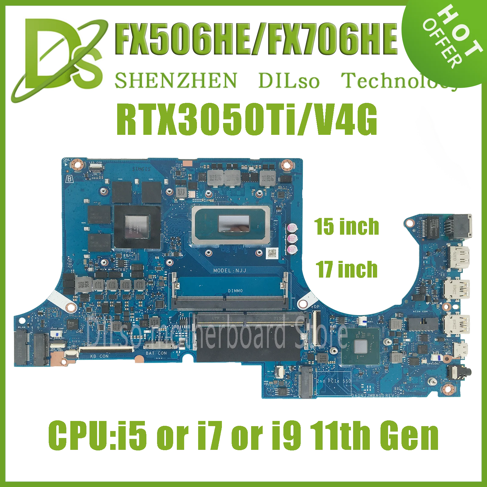 KEFU Mainboard For ASUS FX506HE FX506HCB FX506HC FX506H TUF506H TUF706H FX706HE FX706HC FX706HCB FX706H Laptop Motherboard