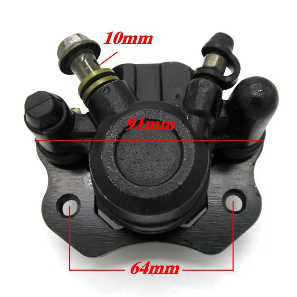 Rear Brake Caliper Assembly Aluminum Black for 125cc ATV Compatible with Quad 110cc Rear Disc System
