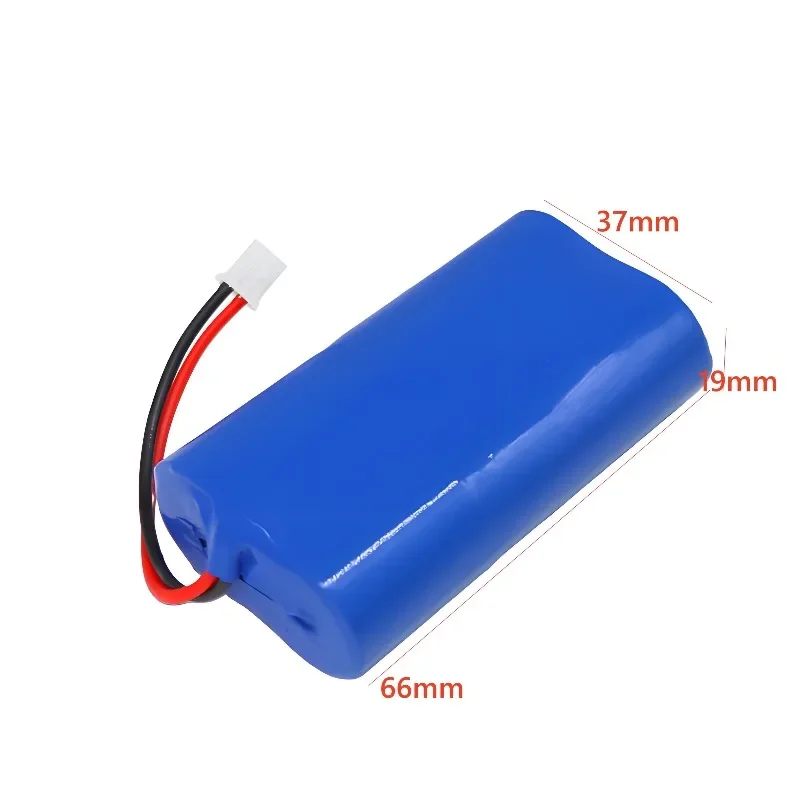 بطارية ليثيوم 3.7 فولت 1S2P 6800 مللي أمبير في الساعة 18650، BMS مدمجة، لمروحة/مكبر صوت منخفض الطاقة 3.7 فولت/مصباح LED لصيد الأسماك (PH2.0/XH2.54-2P)