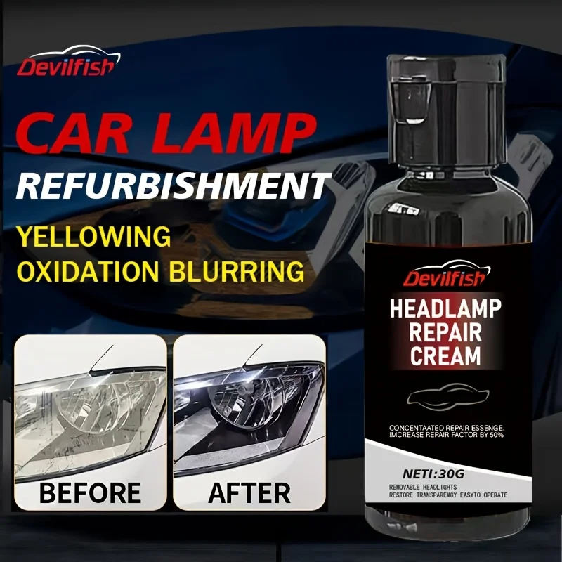 Headlight Restoration Kit - Restore Clarity, Remove Yellowing, and Enhance Night Visibility - Long-Lasting Protection