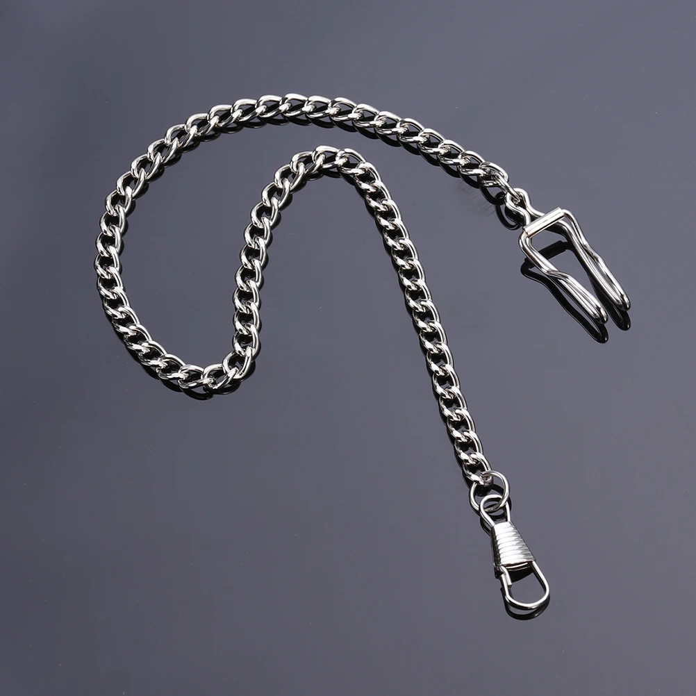 

Pocket Watch Chain Charm Clock Waist Wallet Chains for Men Parts Pendant Alloy Small Elegant Durable Adjustable Jewelry Keychain