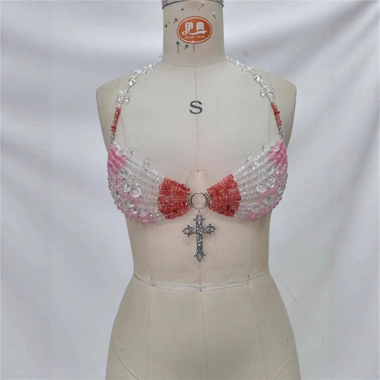 

Европейская и американская ожерелье-чокер в стиле Y2k с острым крестом, многослойное ожерелье в стиле колье с дизайном топа с лямкой на шее