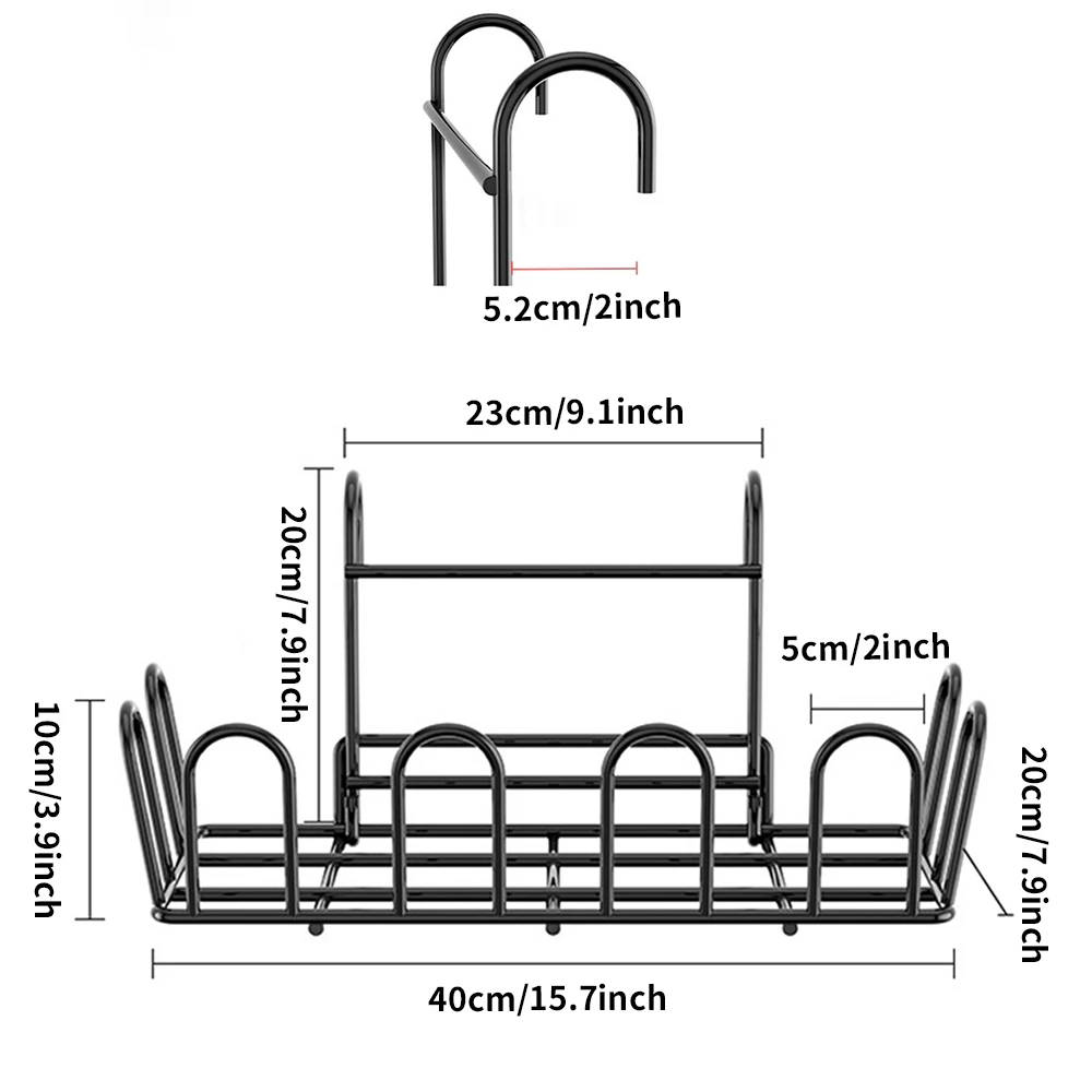 Hanger Window Balcony Window Sill Drying Rack Hanging Shoe Rack Balcony Drying Shoe Rack, Holds up to 4 Pair - Black