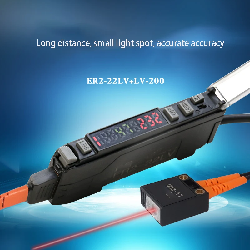 

ER2-22LV LV-200 laser small light spot fiber optic amplifier reflection sensor can detect 1mm products