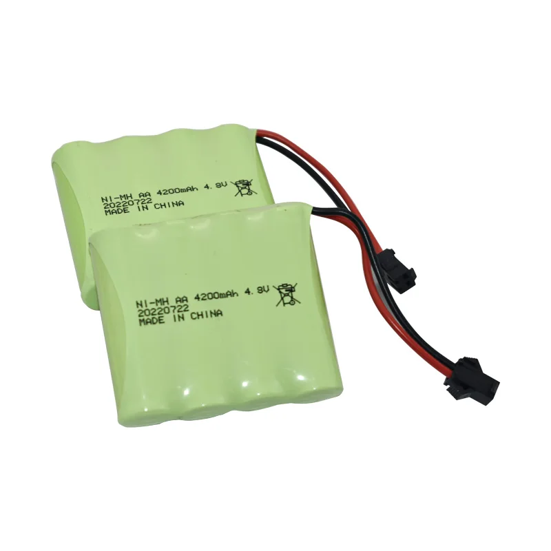 4.8v 4200mah AA Battery Or Charger For Rc toys Cars Tanks Robots Boats Guns Ni-MH AA 4.8v Rechargeable Battery Pack With SM Plug