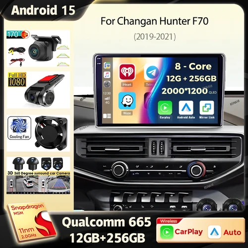 Android 15 Carplay Auto Radio de coche para Changan Hunter F70 2019-2021 navegación Multimedia GPS Video Autoradio reproductor Audio estéreo