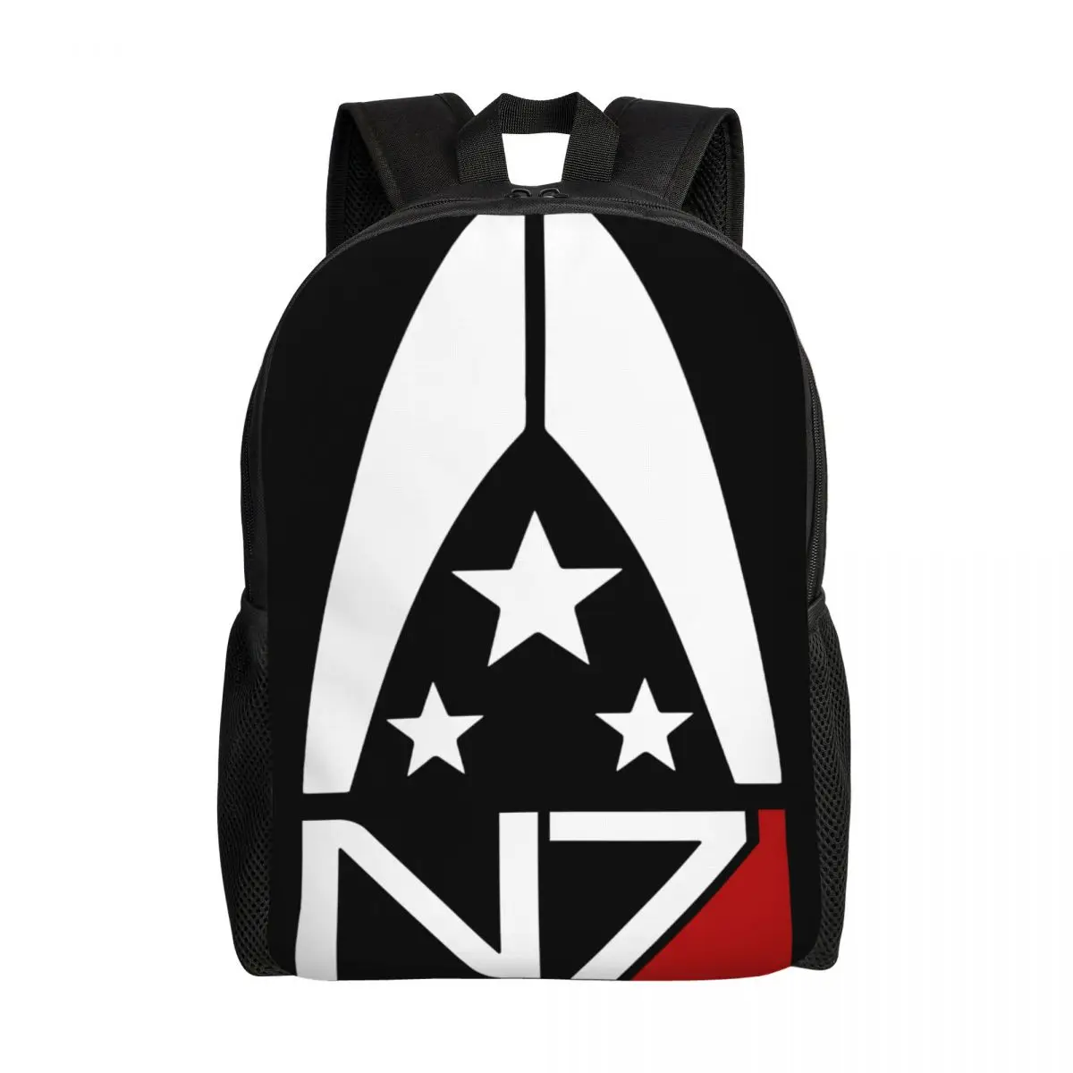 Custom Mass Effect Alliance N7 Logo Backpack Women Men Fashion Bookbag for College School Bags