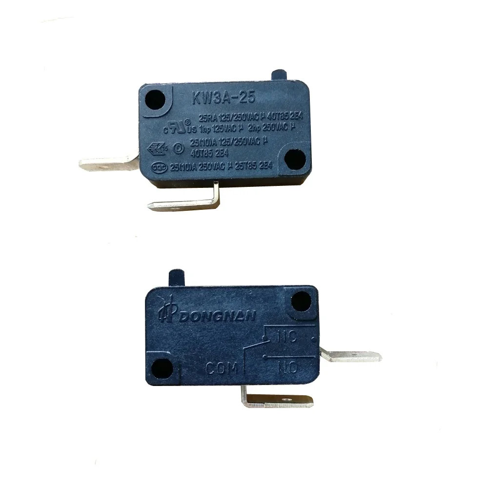2 sztuki KW3A-25 125 V/250 V NO Normalnie otwarty 2-pinowy mikroprzełącznik Mikroprzełączniki 25 A duży prąd