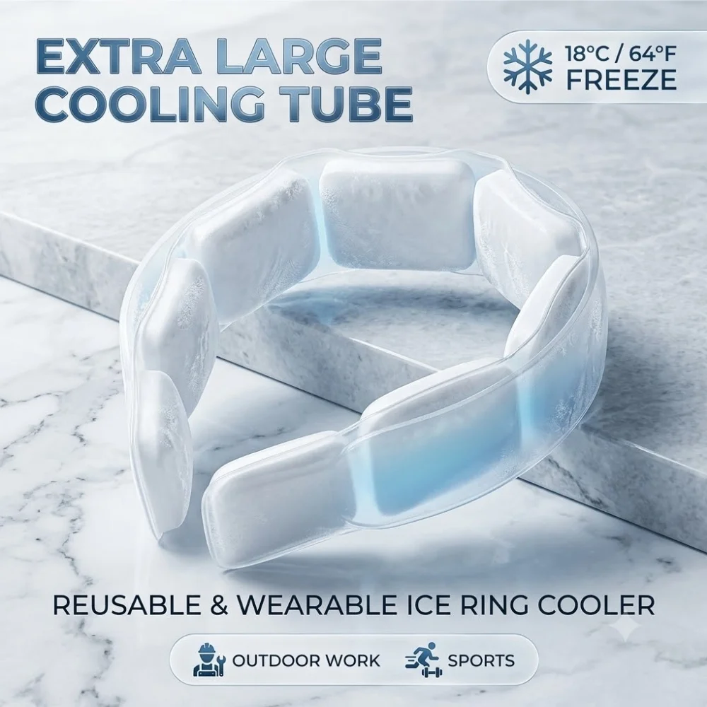 Summer Cool Ring PCM Neck Cooling Tube Hands Free Wearable Ice Ring Beat Heatstroke Outdoor Sports Body Cooler