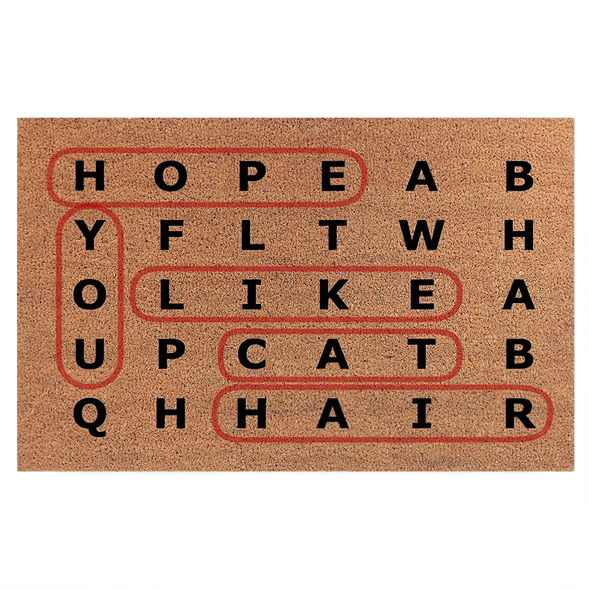 

Hope You Like Cat Hair Doormat Rubber Non-Slip Funny Welcome Mats for Entryway Door Mat Indoor Outdoor Waterproof Floor Foot Mat