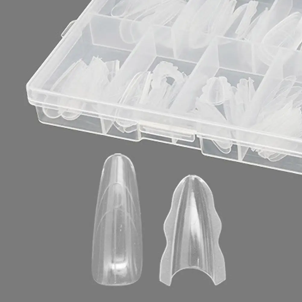 جديد ساندويتش أشكال أظافر مزدوجة 180 قطعة 15 حجم جديد 2025 ملحقات-أشكال مزدوجة نعش اللوز أشكال أظافر مانيكير قالب علوي قالب سفلي