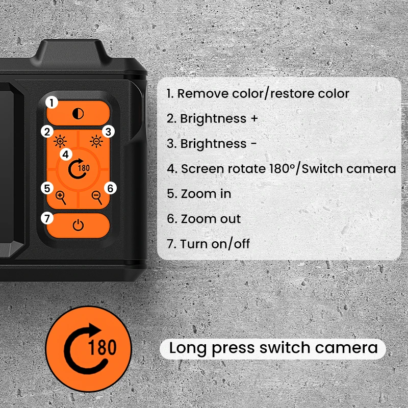 Industrial Endoscope 4.3'' Screen Single Dual Lens 2M-100M Automotive Endoscopy Inspection Borescope Waterproof Plumbing Camera