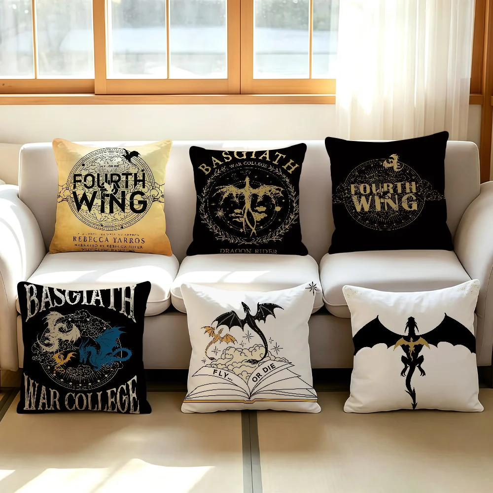 Book F-Fourth W-Wing cushion cover Comfortable Decorative For Bedroom Living room Dormitory Picnic and Holiday Decoration