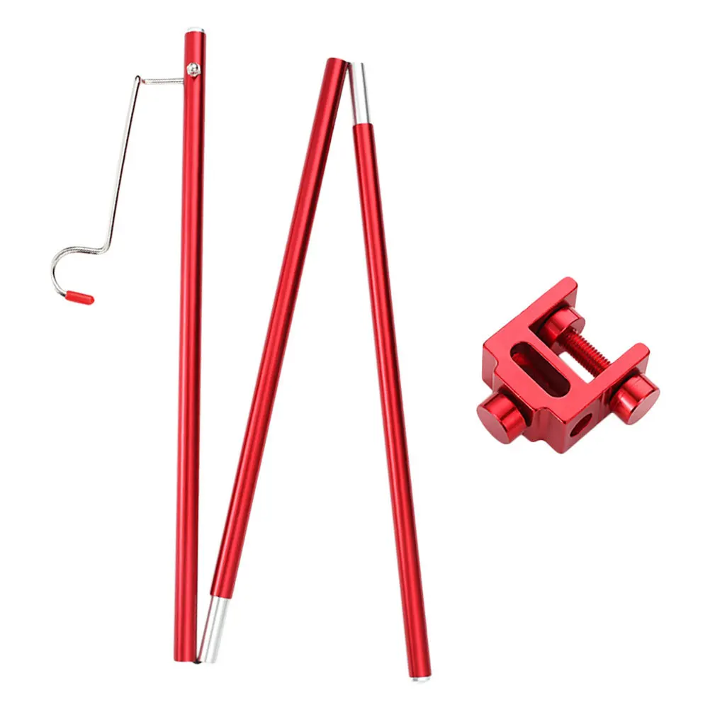 1 مجموعة المحمولة التخييم ضوء الرف سبائك الألومنيوم للطي عمود مصابيح ل فانوس خارجي حامل خفيفة الوزن انفصال التخييم #4