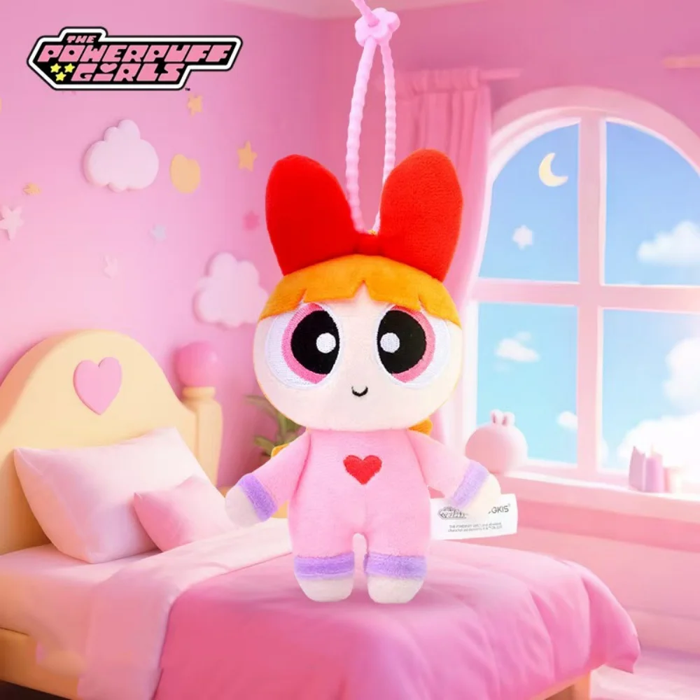 حقيقية Powerpuff فتاة أفخم دمية Kawaii زهر فقاعات Buttercup بيجامة سلسلة الكرتون ظهره الديكور دمى الفتيات الهدايا