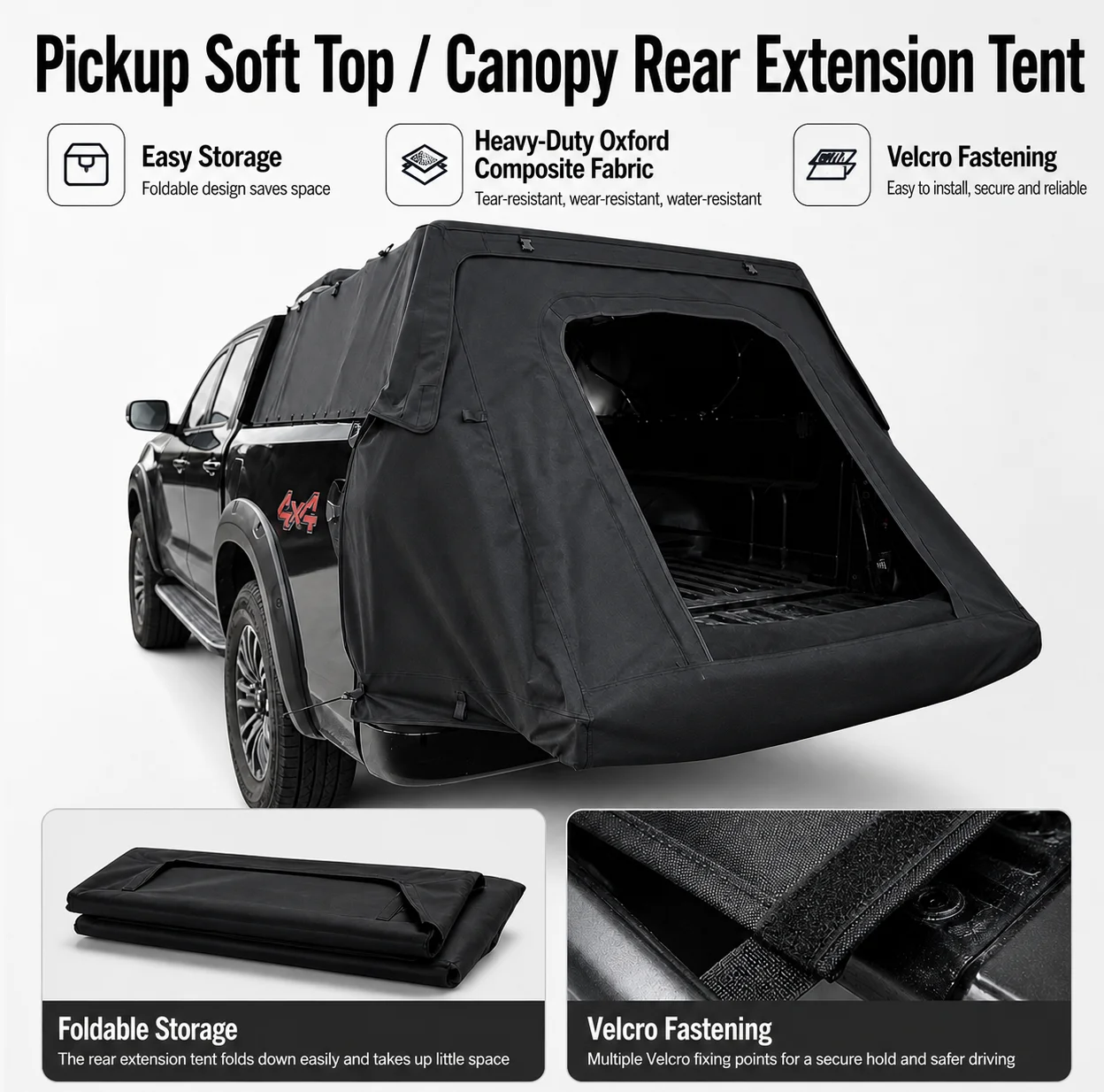 Pickup Soft Top / Canopy Rear Extension Tent
