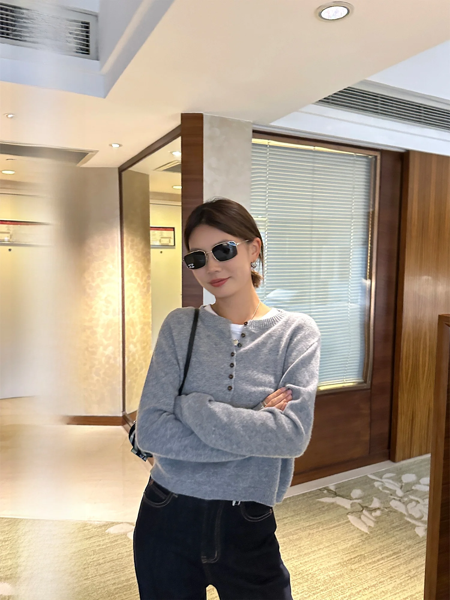 

Women's Woolen Knitted Long Sve Top ey Korean Sle Casual Loose Fit Breathable Sl Knitwear for Autumn