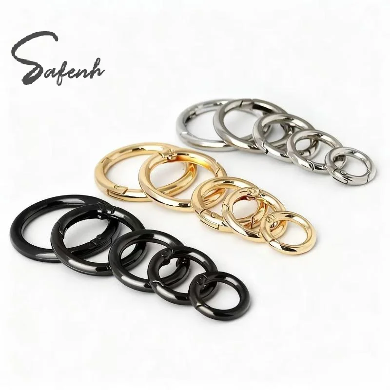 10Pcs 20/24/26/30MM Metal Spring Buckles Carabiner Hooks Handbag Clasp Zinc Alloy Keyring Snap Gate O Ring Camping Clasp