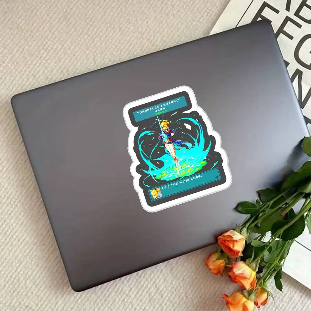 Genshin Impact Jean Retro RPG Waterproof Stickers For Decorating Car Windows Motorcycles And Computers.