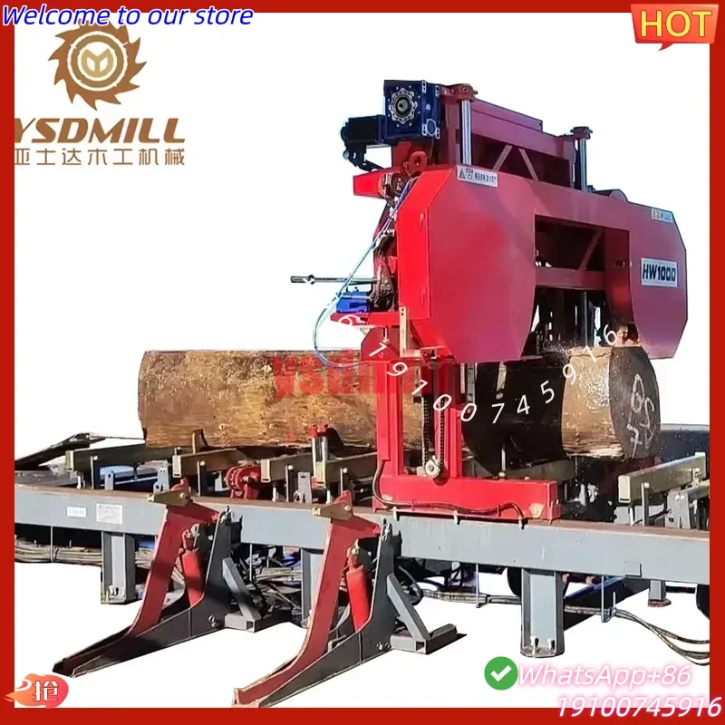 2026Hot Heavy Automatic Hydraulic Horizontal Band Sawmill High-Accuracy Touch Screen Control PLC Core Components for