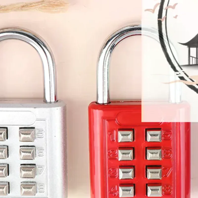 

8 Digits Password Code Combination Padlock Zinc Alloy Suitcase For Luggage Travel Code Smart Lock Code Keyed Anti-thieft Lock