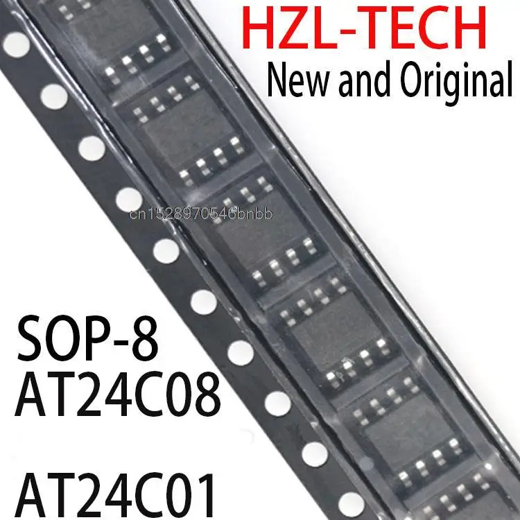 10PCS New and Original AT24C08N 24C04 SOP-8 AT24C08 AT24C01 AT24C02 AT24C04 AT24C16 AT24C32 AT24C64 AT24C128 AT24C256 AT24C512