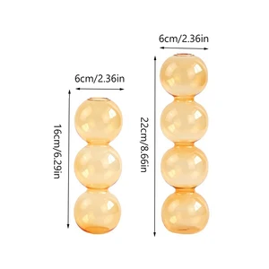 Ornamen Jepang Baru Ruang Tamu Nordik Vas Bunga Kecil Bulat Kreatif Sederhana Vas Kaca Gelembung Bernoda Dekorasi Rumah 8 vas jepang dengan penjualan terbaik - №