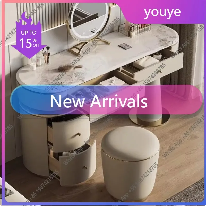 

N67 Итальянский минималистичный туалетный столик из каменной плиты для спальни, современный минималистичный туалетный столик из массива дерева в стиле лёгкой роскоши