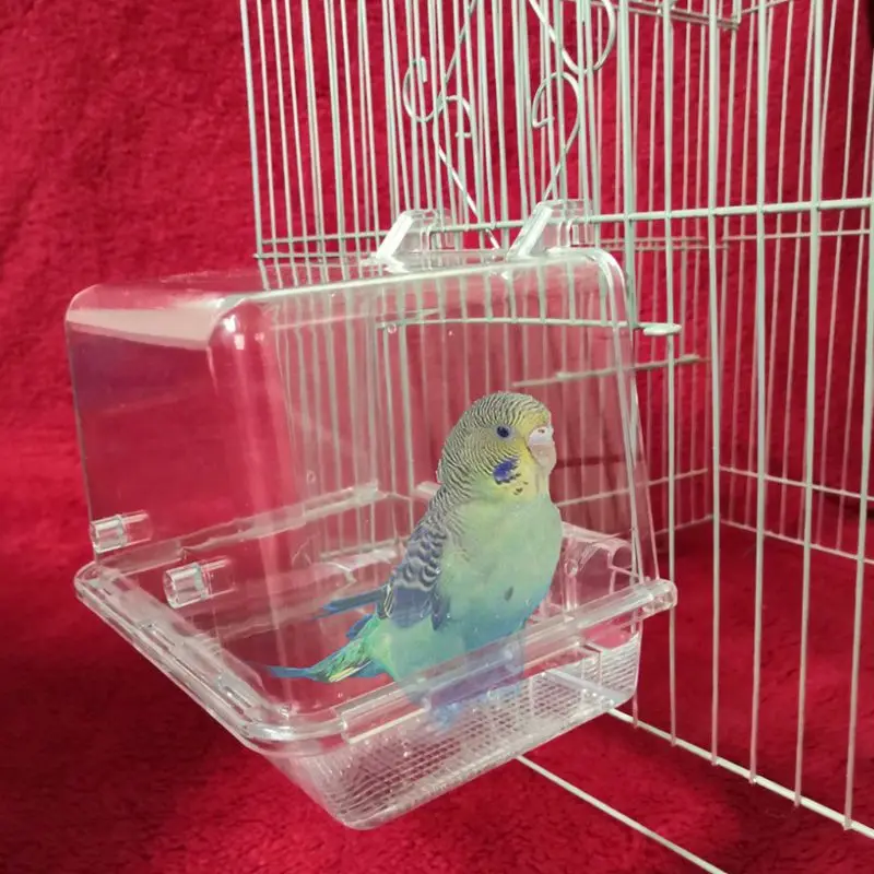 

Large Bird Bath with Clear View, for Greys,Amazons,Conures,Cockatiels,Parakeet