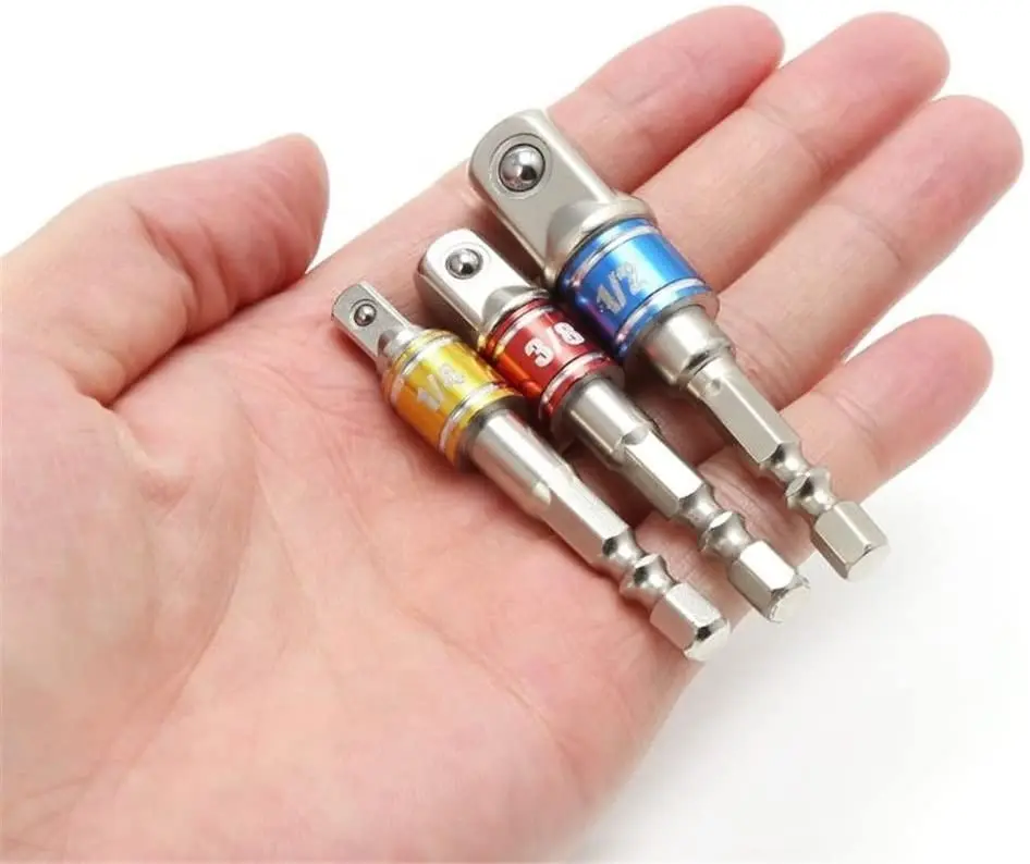 3 pçs soquete de impacto porca quadrada driver bit 3 pçs 1/4 hex shank chave de fenda bit titular 1 pçs 1/4 hex 105 graus ângulo direito conjunto broca