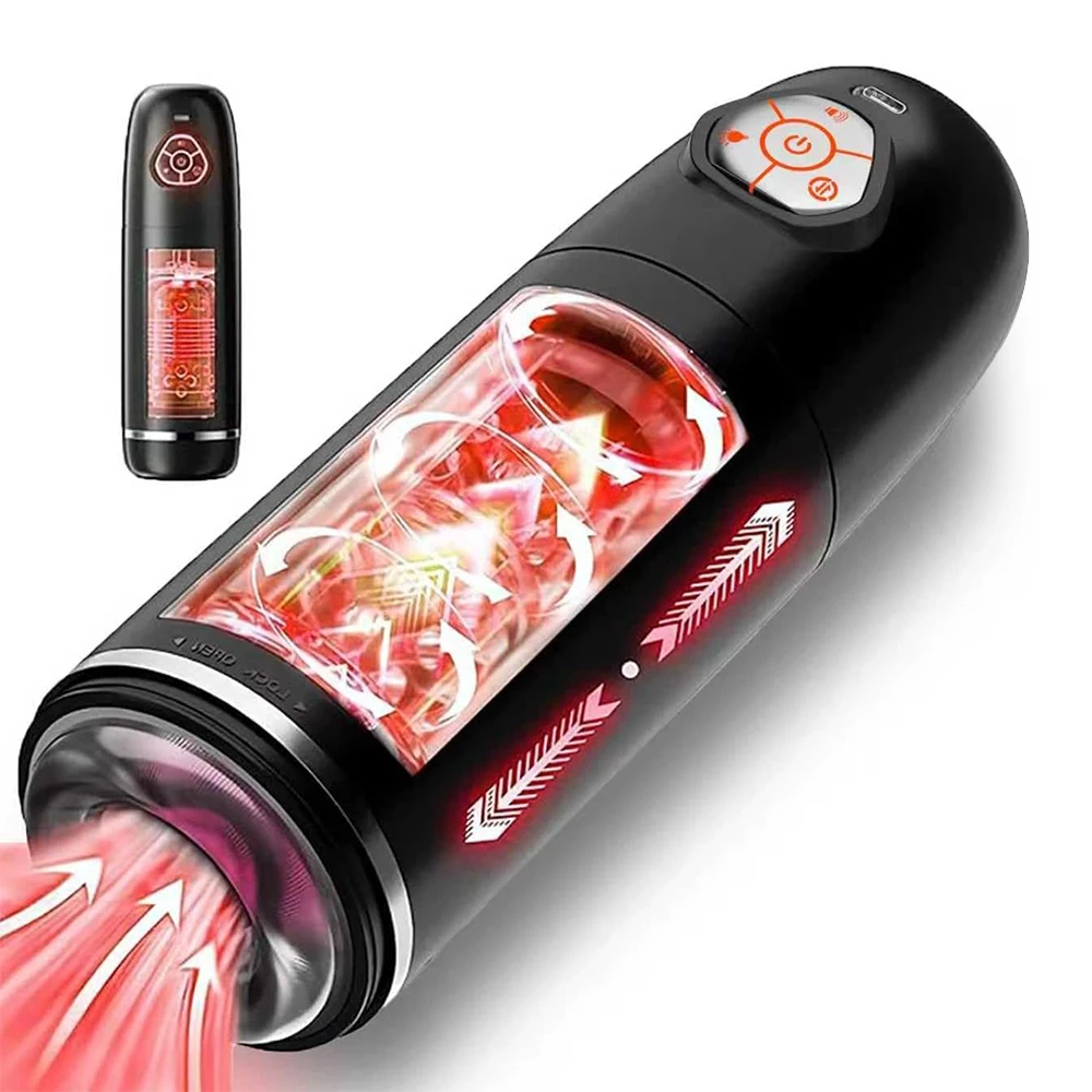 Automatic Telescopic Rotating Male Masturbator Vagina Thrusting Rotation Masturbation Sex Equipment Sex Toy for Men Adult Piston