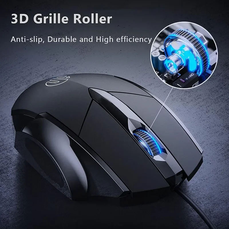 

NEW INPHIC W1 USB Silent Mouse 3 Button Wired Computer Mouse Office Home Mouse Ergonomic Windows Computer MacPad Accessories