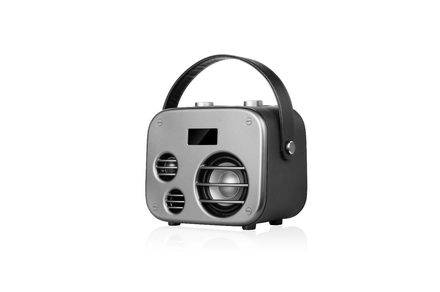 New Design PP+ABS Material and LED Display Silver Color Car Audio System Long Battery Life