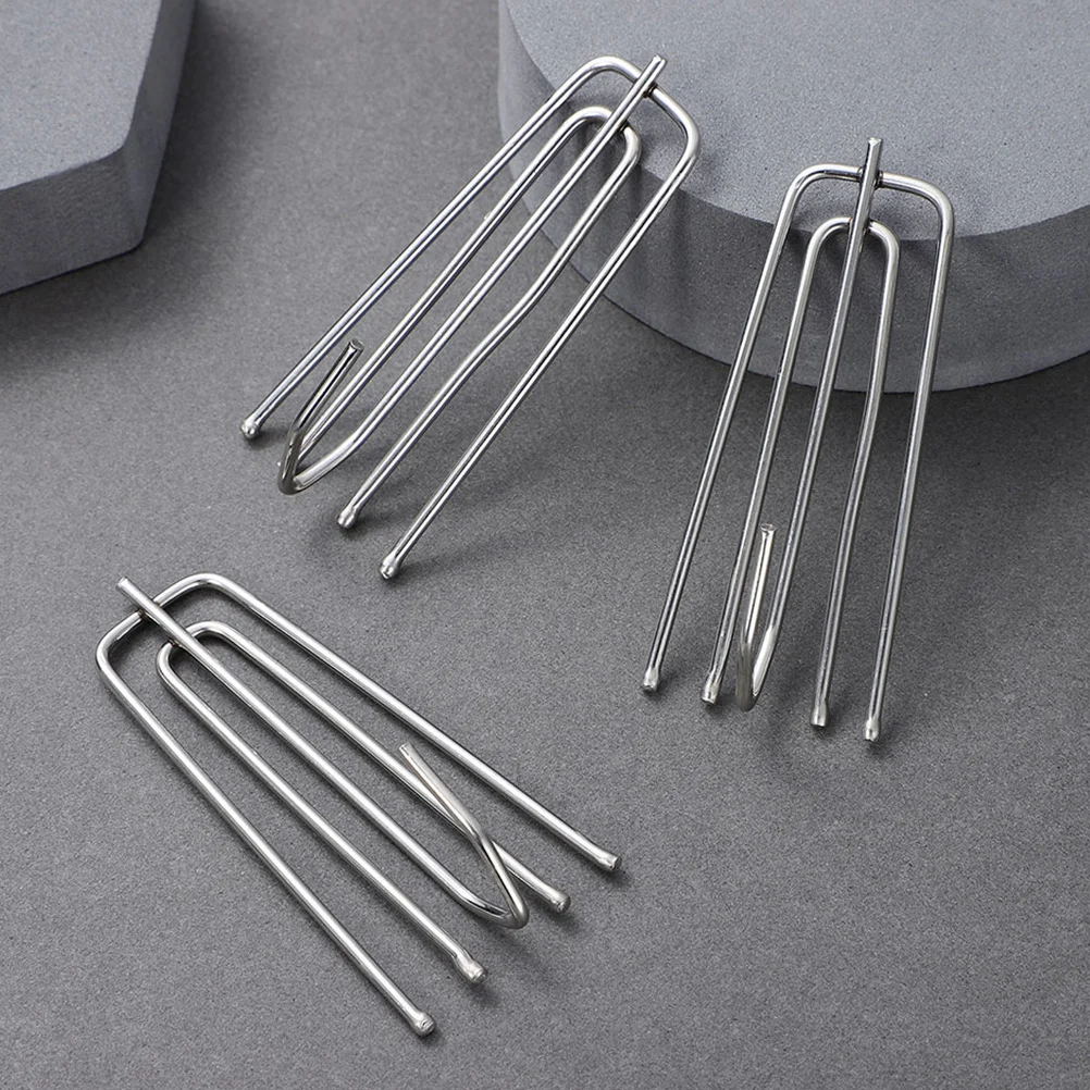 

15Pcs Stainless Steel Curtain Hooks Pinch Pleat Drapery Replacement Hooks Elegant Design Secure Grip Pleated Curtain Clips