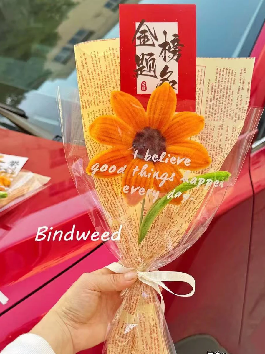 Handmade DIY Sunflower Bouquet Twisted Stick Material Kit Graduation Exam Gift Final Victory No Brand Fashion Accessories
